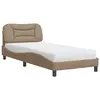 Image de vidaXL Lit avec matelas Hvar cappuccino 80x200 cm similicuir