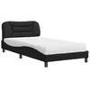 Image de vidaXL Lit avec matelas Hvar noir 100x200 cm similicuir