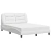Image de vidaXL Lit avec matelas Hvar blanc 120x200 cm similicuir