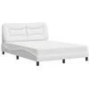 Image de vidaXL Lit avec matelas Hvar blanc 140x190 cm similicuir