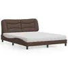 Image de vidaXL Lit avec matelas Hvar marron 160x200 cm similicuir