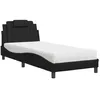 Image de vidaXL Lit Viana avec matelas noir 80x200 cm similicuir