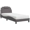 Image de vidaXL Lit Viana avec matelas gris 80x200 cm similicuir