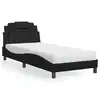 Image de vidaXL Lit Viana avec matelas noir 90x190 cm similicuir