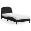 Image de vidaXL Lit Viana avec matelas noir 90x200 cm similicuir