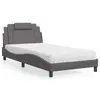 Image de vidaXL Lit Viana avec matelas gris 100x200 cm similicuir