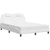 Image de vidaXL Lit Viana avec matelas blanc 120x200 cm similicuir