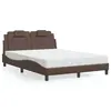 Image de vidaXL Lit Viana avec matelas marron 120x200 cm similicuir