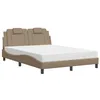 Image de vidaXL Lit Viana avec matelas cappuccino 120x200 cm similicuir