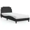 Image de vidaXL Lit avec matelas Zadar noir 80x200 cm similicuir