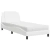 Image de vidaXL Cadre de lit sans matelas Zadar blanc 100x200 cm similicuir