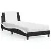 Image de vidaXL Cadre de lit sans matelas Zadar noir et blanc 100x200 cm similicuir