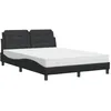 Image de vidaXL Cadre de lit sans matelas Zadar noir 120x200 cm similicuir