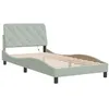 Image de vidaXL Cadre de lit avec LED sans matelas gris clair 100x200cm velours
