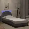 Image de vidaXL Cadre de lit Viana avec LED sans matelas gris 80x200 cm