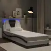 Image de vidaXL Cadre de lit Viana avec LED sans matelas blanc et noir 90x190 cm