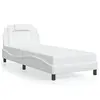 Image de vidaXL Cadre de lit Viana avec LED sans matelas blanc 90x200 cm