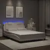 Image de vidaXL Cadre de lit Viana avec LED sans matelas blanc 120x200 cm