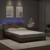 Image de vidaXL Cadre de lit Viana avec LED sans matelas cappuccino 120x200 cm