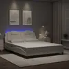 Image de vidaXL Cadre de lit Viana avec LED sans matelas blanc 160x200 cm