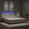 Image de vidaXL Cadre de lit Viana avec LED sans matelas blanc 180x200 cm