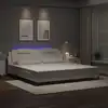 Image de vidaXL Cadre de lit Viana avec LED sans matelas blanc 200x200 cm