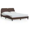 Image de vidaXL Cadre de lit avec LED sans matelas Zadar marron 120x200 cm