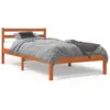 Image de vidaXL Cadre de lit sans matelas cire marron 90x190 cm bois pin massif