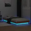 Image de vidaXL Cadre de lit à LED sans matelas 90x200 cm bois massif