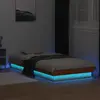 Image de vidaXL Cadre de lit à LED sans matelas 100x200 cm bois massif
