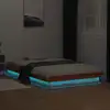Image de vidaXL Cadre de lit à LED sans matelas 135x190 cm bois massif