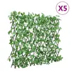 Image de vidaXL Treillis de lierre artificiel extensible vert 5 pcs 186x30 cm