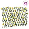 Image de vidaXL Treillis de lierre artificiel extensible 5 pcs jaune 180x60 cm