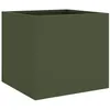 Image de vidaXL Jardinière, Bac à Fleurs, Pot de Plantes, Boîte à Fleurs, Jardinière Surélevée de Jardin Patio Terrasse, Vert Olive 32x30x29 cm Acier