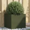 Image de vidaXL Jardinière vert olive 49x47x46 cm acier