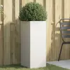 Image de vidaXL Jardinière blanc 32x29x75 cm acier