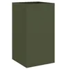 Image de vidaXL Jardinière, Bac à Fleurs, Pot de Plantes, Boîte à Fleurs, Jardinière Surélevée de Jardin Patio Terrasse, Vert Olive 42x38x75 cm Acier