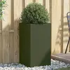 Image de vidaXL Jardinière vert olive 42x38x75 cm acier