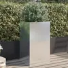 Image de vidaXL Jardinière argenté 42x38x75 cm acier inoxydable