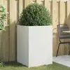 Image de vidaXL Jardinière blanc 52x48x75 cm acier
