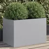 Image de vidaXL Jardinière argenté 62x40x39 cm acier galvanisé