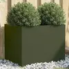 Image de vidaXL Jardinière vert olive 62x47x46 cm acier