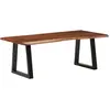 Image de vidaXL Table basse marron miel 110x55x40 cm bois massif d'acacia