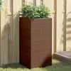 Image de vidaXL Jardinières 2 pcs marron 40x40x80 cm résine tressée