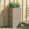 Image de vidaXL Jardinières 2 pcs gris 40x40x80 cm résine tressée