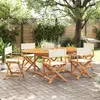 Image de vidaXL Chaises de jardin pliables lot de 6 blanc crème tissu