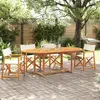 Image de vidaXL Chaises de jardin pliables lot de 4 blanc crème tissu
