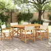 Image de vidaXL Chaises de jardin pliables lot de 6 blanc crème tissu