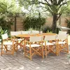 Image de vidaXL Chaises de jardin pliables lot de 8 blanc crème tissu