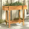 Image de vidaXL Lit surélevé de jardin 90x30x75 cm bois massif acacia